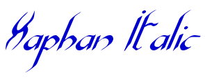 Xaphan Italic लिपि